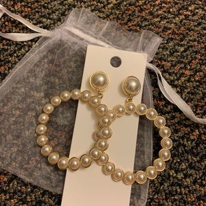 Express | Pearl Hoop Earrings